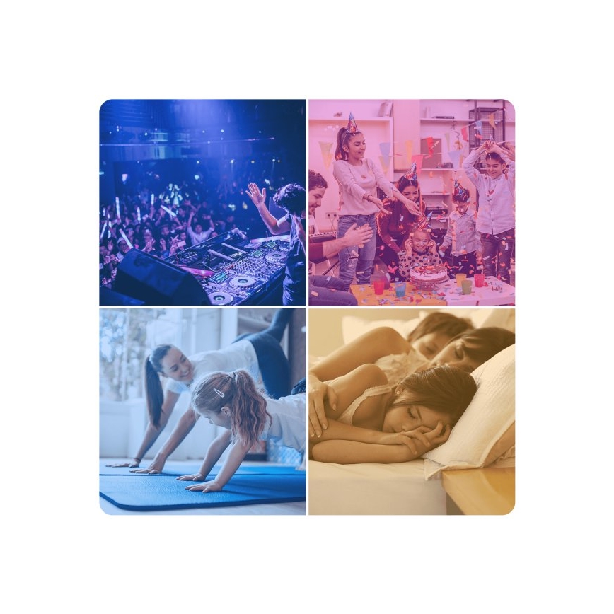 Komplektas 6 vnt. dimeriuojamos LED RGBW lemputės MESH GU10/6,5W/230V 2700-6500K + nuotolinio valdymo pultelis - Aigostar