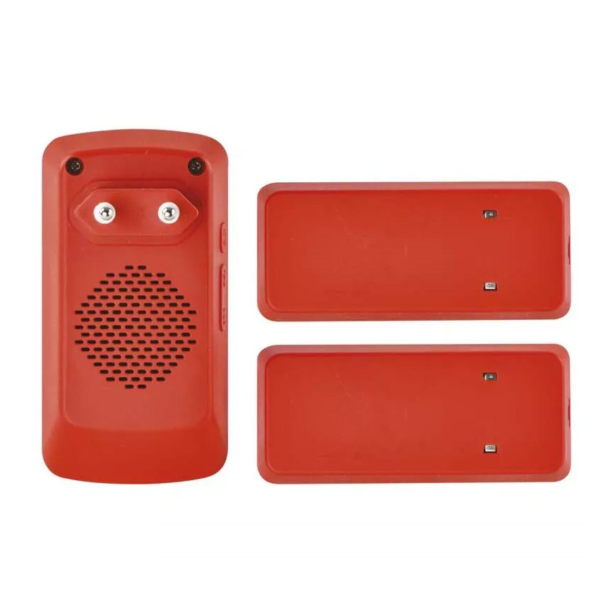 RINKINYS Belaidis durų skambutis + 2x mygtukai 230V IP44