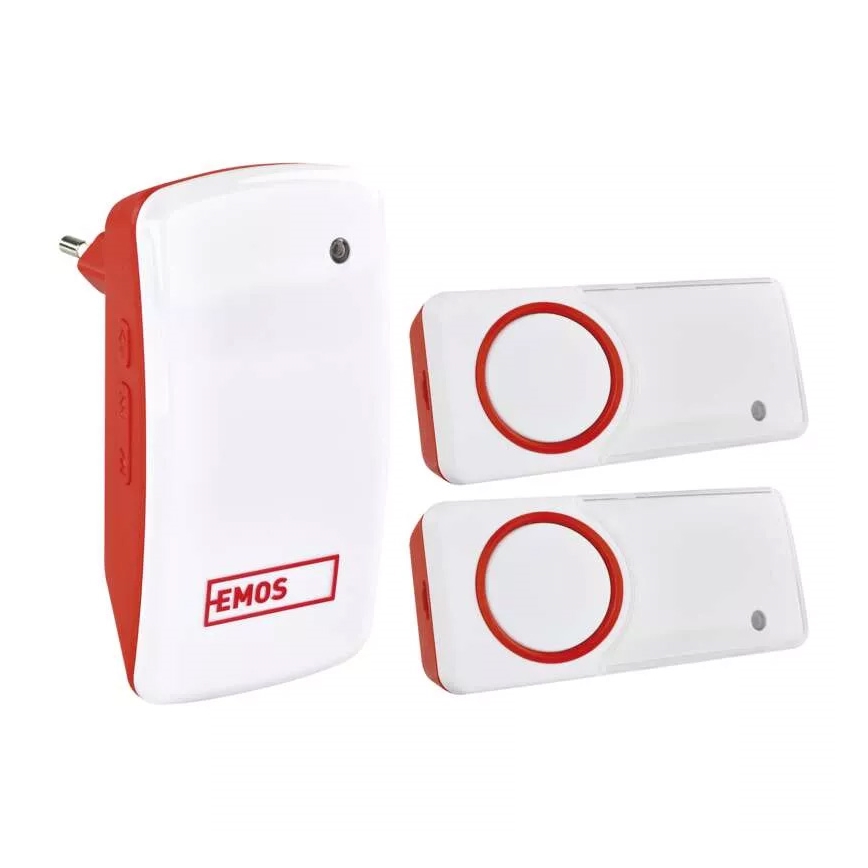 RINKINYS Belaidis durų skambutis + 2x mygtukai 230V IP44