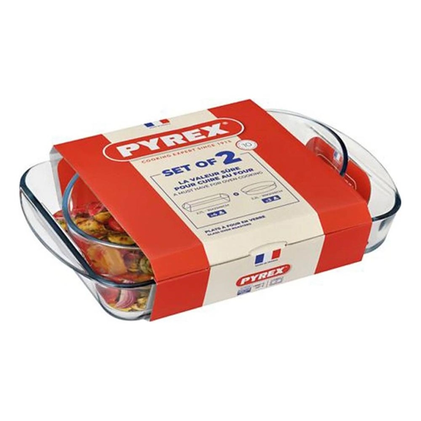 Rinkinys iš 2 PYREX kepimo indų, 2,7/2,2 l
