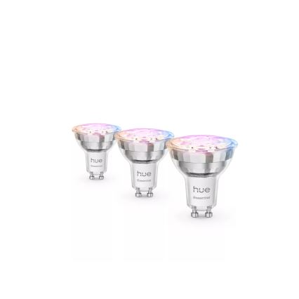 Komplektas 3x reguliuojamų LED lempučių Philips Hue White And Color Ambiance Essential GU10/4,7W/230V 2200-6500K