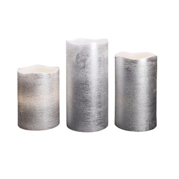 Rinkinys — 3 LED žvakės, LED/3×AAA, šiltai balta