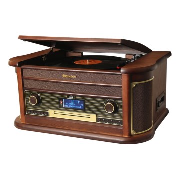 Roadstar HIF-1996D+BT - Hi-Fi sistema su patefonu, radiju, CD ir kasečių grotuvu 40W/230V + nuotolinis pultas