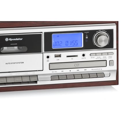 Roadstar HIF-8892 EBT - Hi-Fi sistema su patefonu, CD ir kasetės grotuvu 64W/230V + nuotolinis pultas