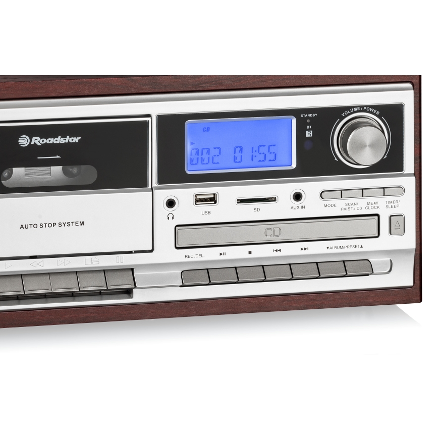 Roadstar HIF-8892 EBT - Hi-Fi sistema su patefonu, CD ir kasetės grotuvu 64W/230V + nuotolinis pultas