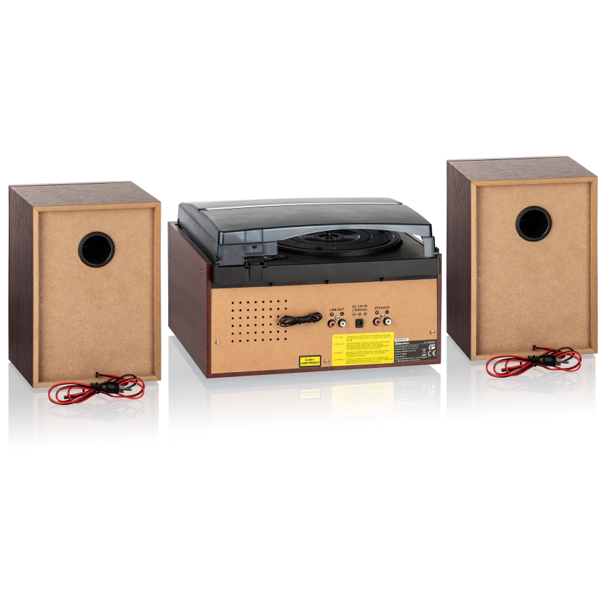 Roadstar HIF-8892 EBT - Hi‑Fi sistema su patefonu, CD ir kasetiniu grotuvu, 64 W/230 V, su nuotoliniu pultu