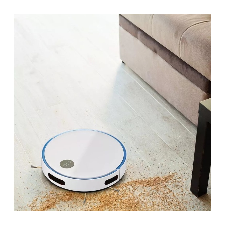 Robotas dulkių siurblys baltas/mėlynas + nuotolinio valdymo pultas