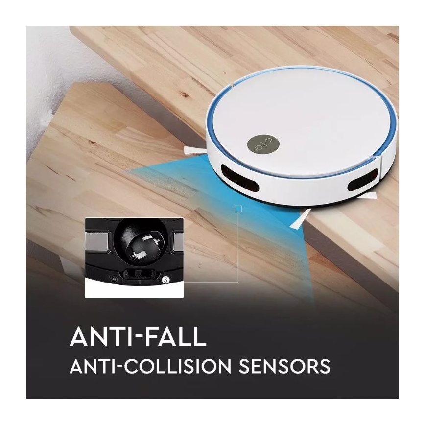Robotas dulkių siurblys baltas/mėlynas + nuotolinio valdymo pultas