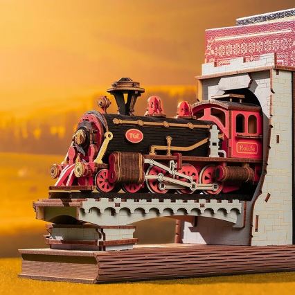 RoboTime - 3D dėlionė Knygų stotelė Istorinis garvežys