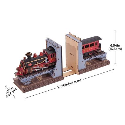 RoboTime - 3D dėlionė Knygų stotelė Istorinis garvežys