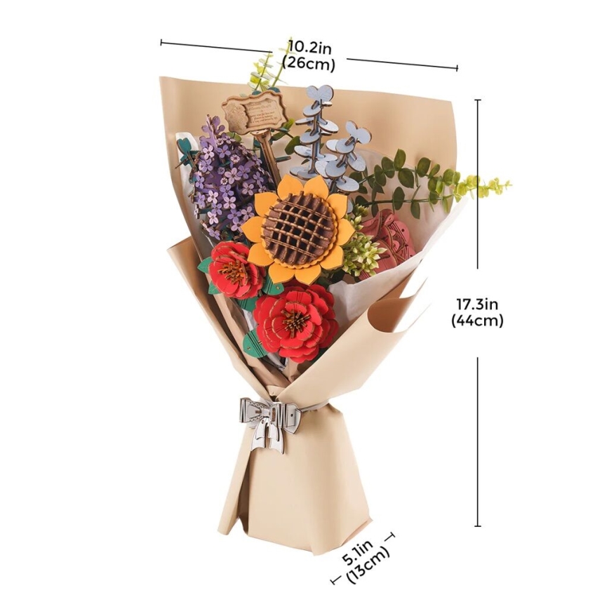 RoboTime - 3D medinė delionė Puokštė