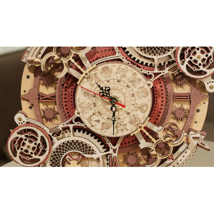 RoboTime - 3D medinė mechaninė dėlionė Laikrodis su kalendoriumi