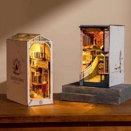 RoboTime - LED Knygų stotelė Sunny town 2xAAA