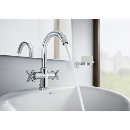Roca A5A3043C00 - Praustuvo čiaupas + kriauklės nuotekų sistema su pertekliumi LOFT 27 cm blizgus chromas