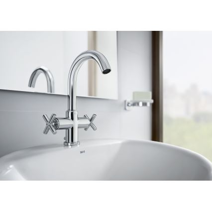 Roca A5A3043C00 - Praustuvo čiaupas + kriauklės nuotekų sistema su pertekliumi LOFT 27 cm blizgus chromas