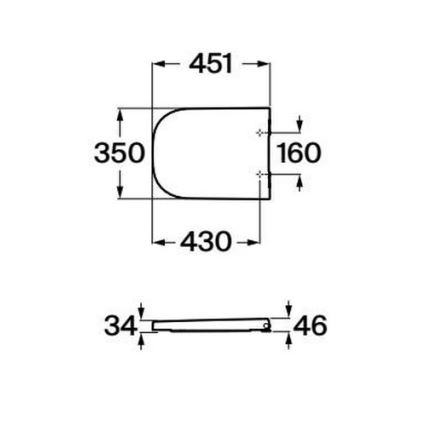 Roca A80147200B - tualeto sėdynė SoftClose GAP Supralit/balta
