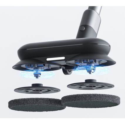 ROIDMI RI-X30VX - Lazdos formos dulkių siurblys 2in1 su LED ekranas ir priedai 435W/2500mAh matinis chromas