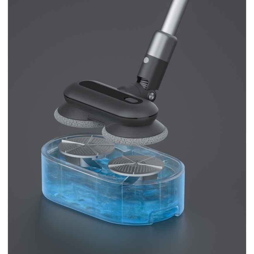 ROIDMI RI-X30VX - Lazdos formos dulkių siurblys 2in1 su LED ekranas ir priedai 435W/2500mAh matinis chromas