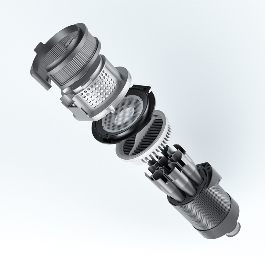 ROIDMI RI-X30VX - Lazdos formos dulkių siurblys 2in1 su LED ekranas ir priedai 435W/2500mAh matinis chromas