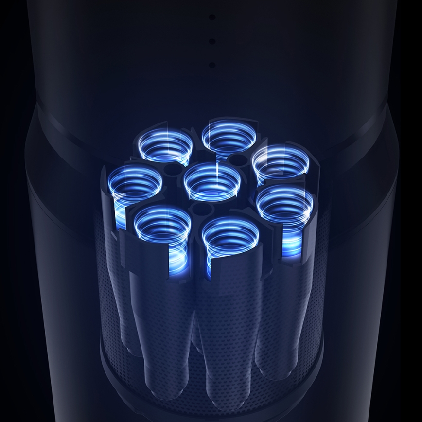 ROIDMI RI-X30VX - Lazdos formos dulkių siurblys 2in1 su LED ekranas ir priedai 435W/2500mAh matinis chromas