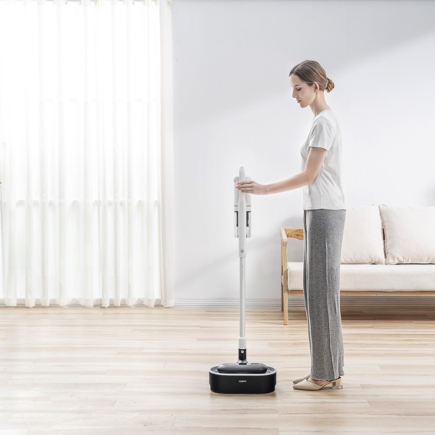 ROIDMI RI-X30VX - Lazdos formos dulkių siurblys 2in1 su LED ekranas ir priedai 435W/2500mAh matinis chromas