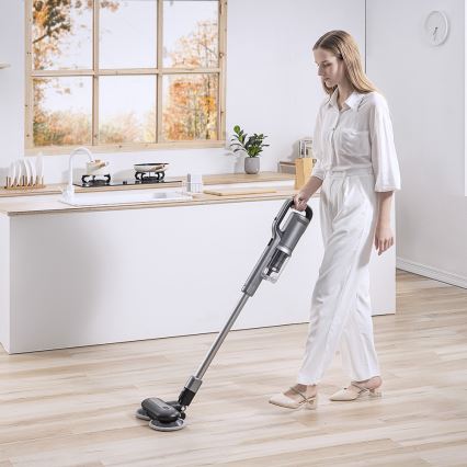 ROIDMI RI-X30VX - Lazdos formos dulkių siurblys 2in1 su LED ekranas ir priedai 435W/2500mAh matinis chromas