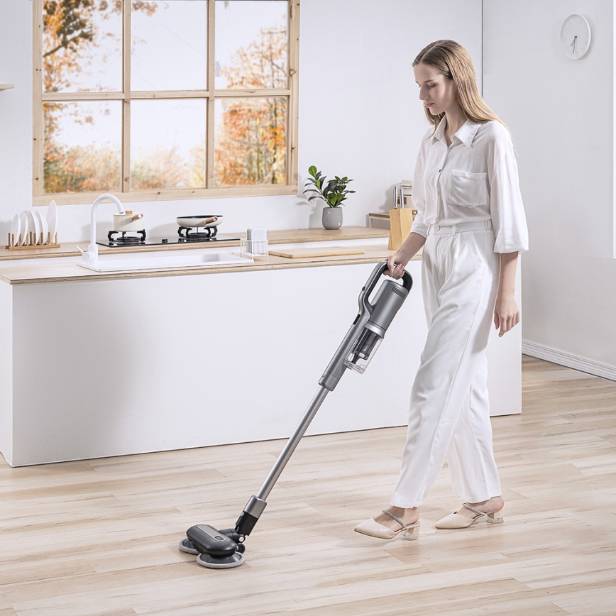 ROIDMI RI-X30VX - Lazdos formos dulkių siurblys 2in1 su LED ekranas ir priedai 435W/2500mAh matinis chromas