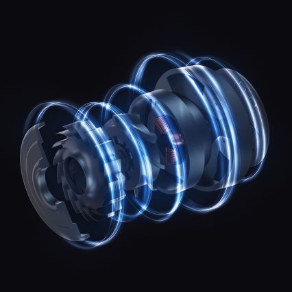 ROIDMI RI-X30VX - Lazdos formos dulkių siurblys 2in1 su LED ekranas ir priedai 435W/2500mAh matinis chromas