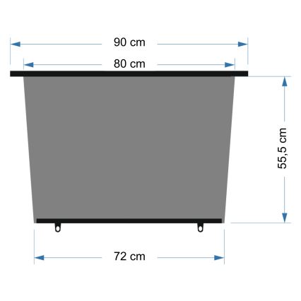 Roletas nuo saulės automobilio galiniam stiklui 90 cm juodos spalvos