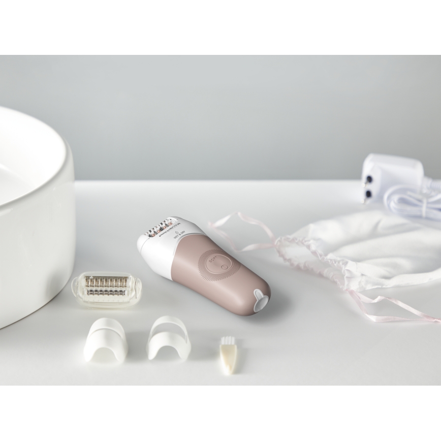 Rowenta - Epiliatorius WET&DRY 4,5W/5V 600 mAh smėlinė/auksinė