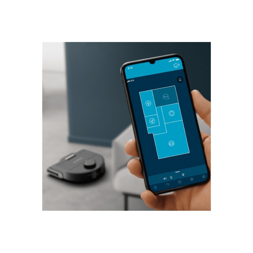 Rowenta - Išmanusis robotas dulkių siurblys su šluoste X-PLORER S240+ AI Animal & Allergy Wi-Fi 5200 mAh