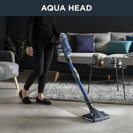 Rowenta - Lazdos formos dulkių siurblys X-FORCE FLEX 8,60 ANIMAL AQUA 4IN1 185W/22V mėlyna
