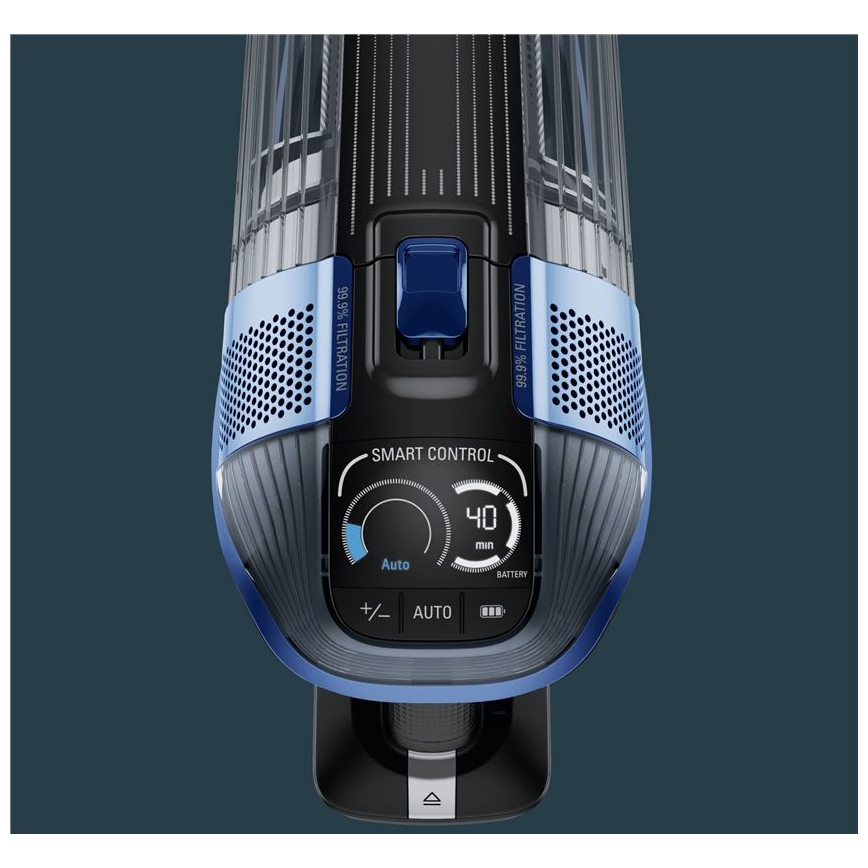 Rowenta - Lazdos formos dulkių siurblys su šluoste X-FORCE FLEX ANIMAL AQUA AUTO 3in1 480W/32,4V 2500 mAh mėlyna