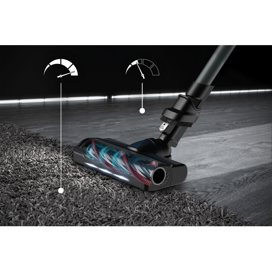 Rowenta - Lazdos formos dulkių siurblys su šluoste X-FORCE FLEX ANIMAL AQUA AUTO 4in1 250W/25,2V 2500 mAh juoda/mėlyna