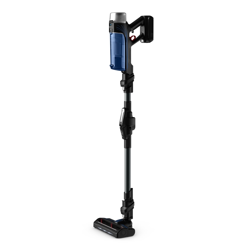 Rowenta - Lazdos formos dulkių siurblys su šluoste X-FORCE FLEX ANIMAL AQUA AUTO 4in1 250W/25,2V 2500 mAh juoda/mėlyna