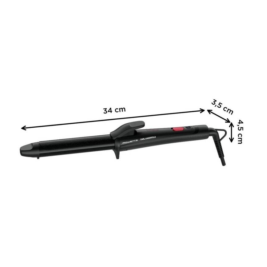 Rowenta - Plaukų garbanoklis KARL LAGERFELD 47W/230V juoda