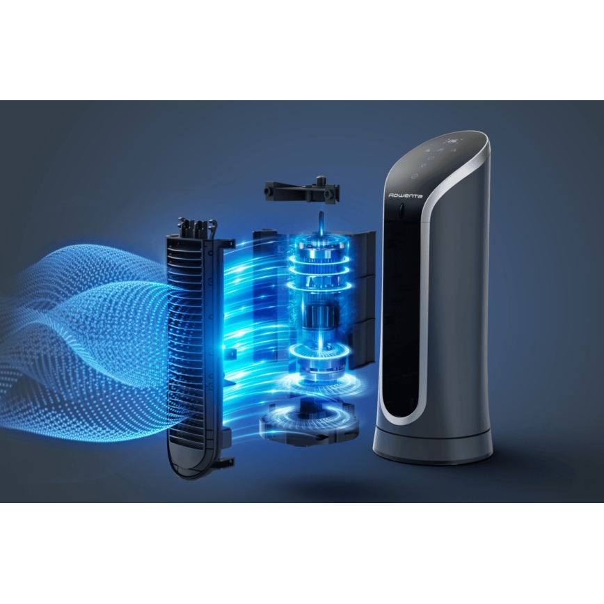 Rowenta - Stalinis ventiliatorius EOLE COMPACT 30W/230V juodas