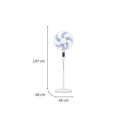 Rowenta - Stovinis ventiliatorius TURBO SILENCE 55W/230V 147 cm baltas + nuotolinis valdymas