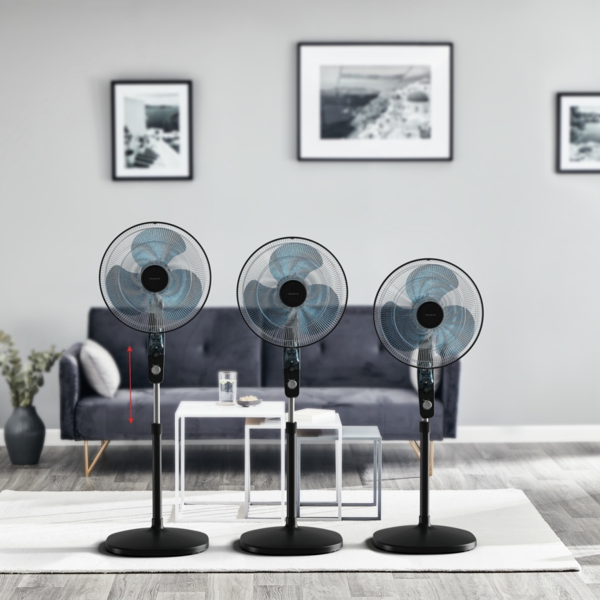 Rowenta - stovintis ventiliatorius su uodų atbaidykliu ESSENTIAL+ 60W/230V 130 cm juodas