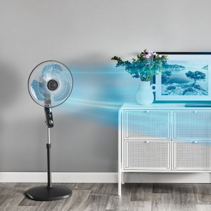 Rowenta - stovintis ventiliatorius su uodų atbaidykliu ESSENTIAL+ 60W/230V 130 cm juodas