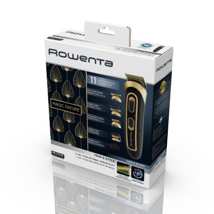 Rowenta - TRIM & STYLE trimeris 750 mAh juoda/auksinė