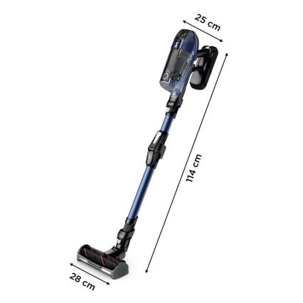 Rowenta - Belaidis dulkių siurblys su šluoste X-FORCE FLEX ANIMAL AQUA AUTO 3in1 480W/32,4V 2500 mAh mėlynas