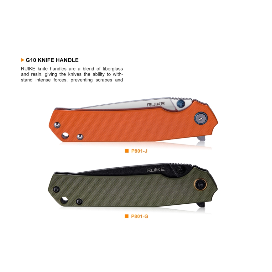 Ruike RUP801J - Sulankstomas kišeninis peilis 20 cm oranžinė