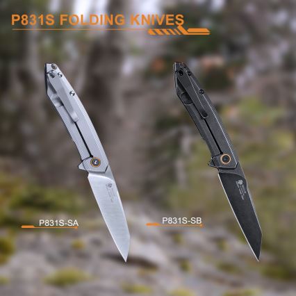 Ruike RUP831SSB - Kompaktiškas sulankstomas peilis 19,5 cm juoda