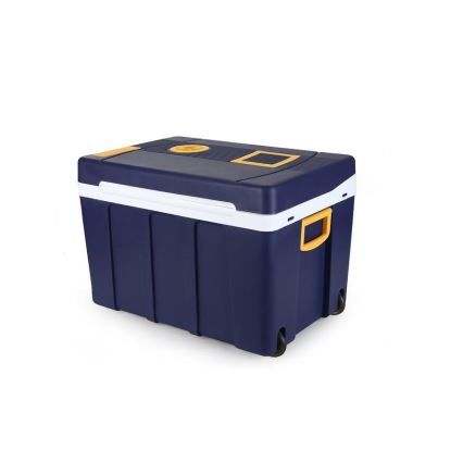 Šaldymo dėžė ant ratukų 60W/230/12V 50 l mėlyna/geltona