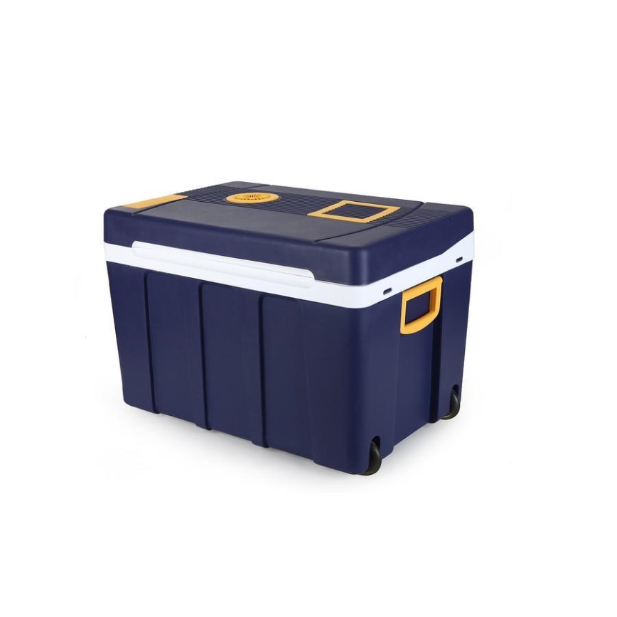 Šaldymo dėžė ant ratukų 60W/230/12V 50 l mėlyna/geltona