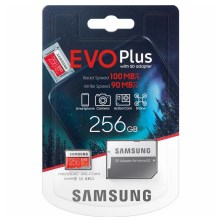 Samsung - MicroSDXC 256GB EVO+ U3 100MB/s + SD adapteris