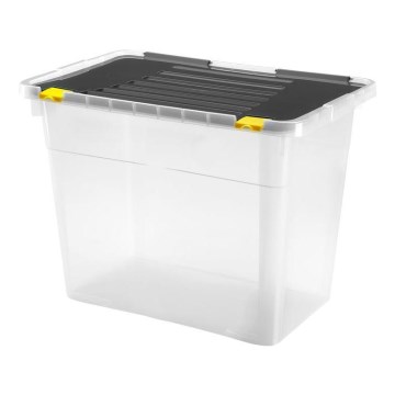 Sandėliavimo dėžė 100 l juoda/permatoma