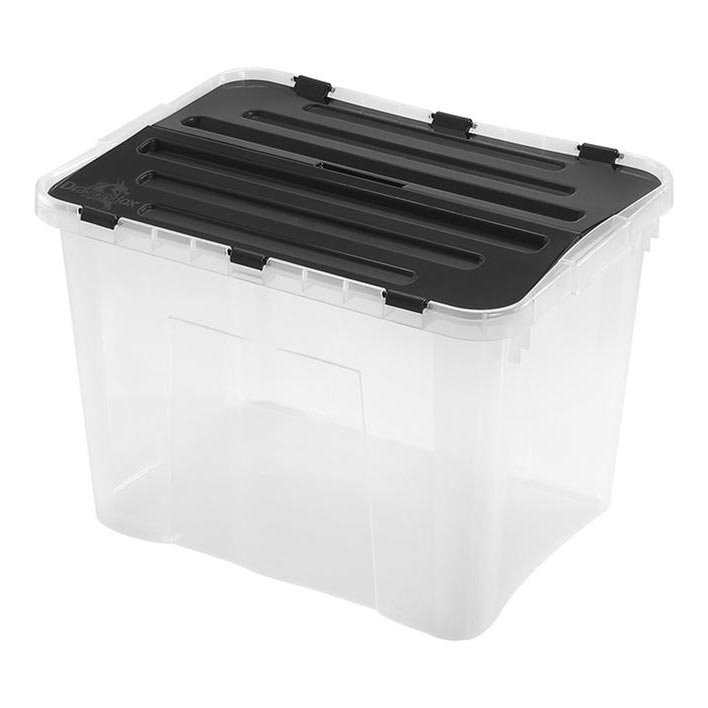 Sandėliavimo dėžė 42 l DRAGON juoda/permatoma
