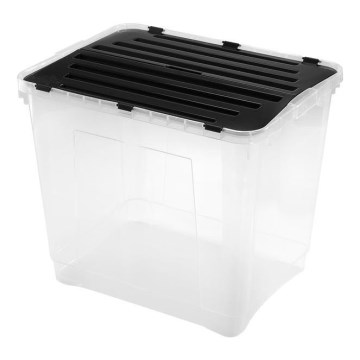 Sandėliavimo dėžė DRAGON 100 l juoda/permatoma